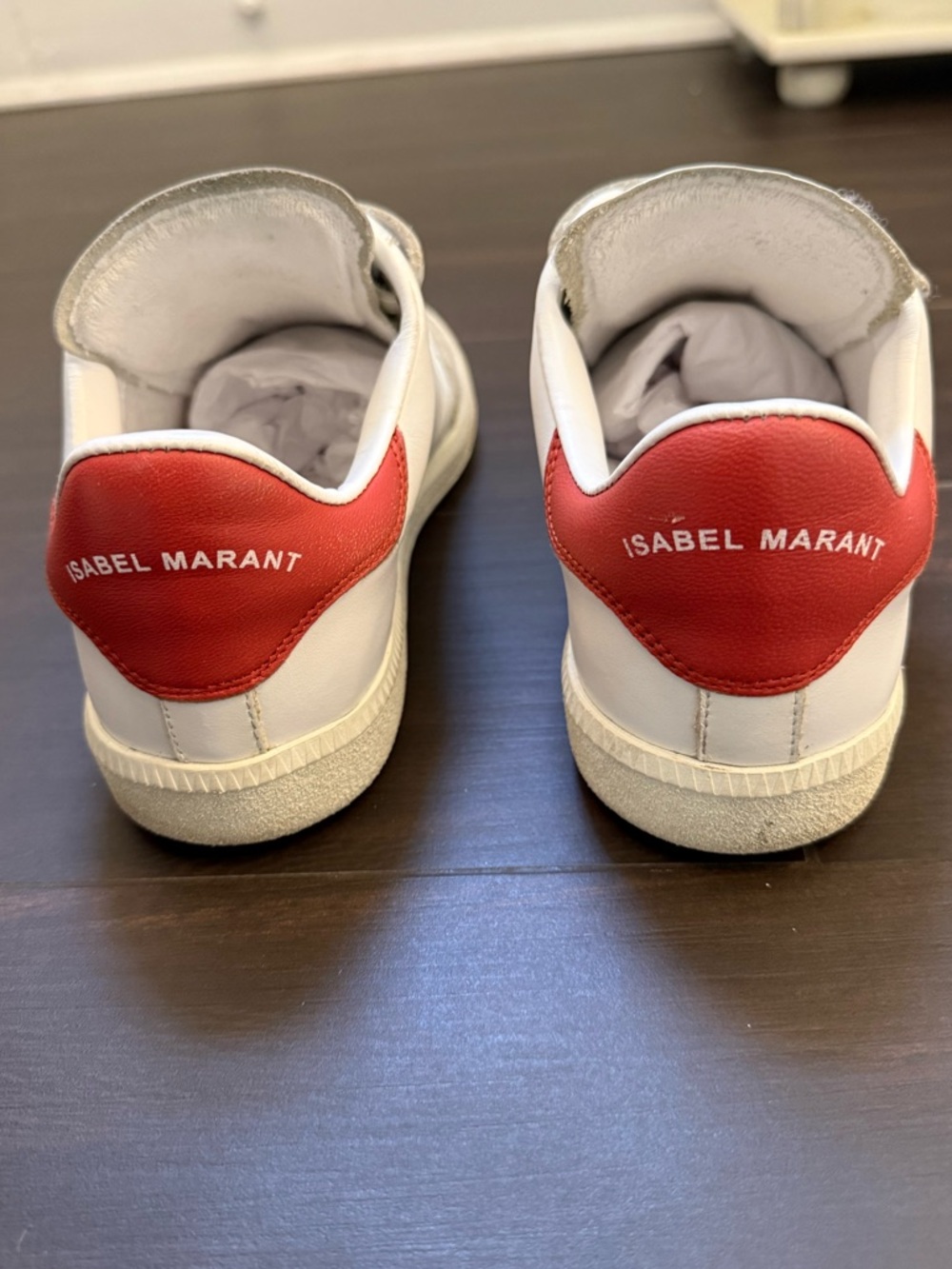 ISABEL MARANT BETH LEATHER SNEAKERS WITH ORIGINAL BOX - Picture 3 of 10